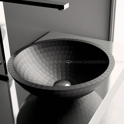 Настольная раковина - Mosaic  - GLASS DESIGN Srl - из VetroFreddo® / круглая / без отверстия