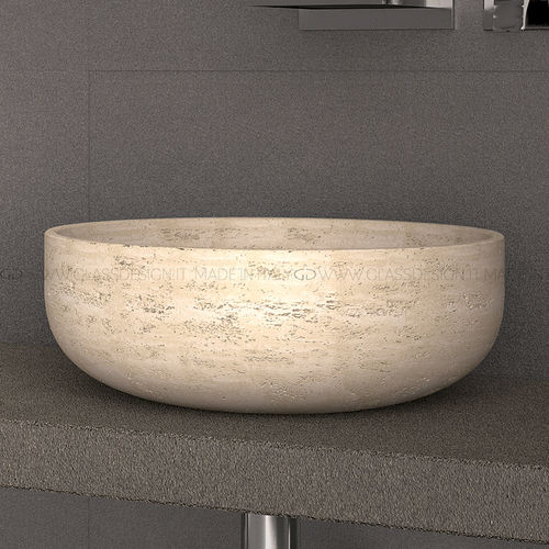 Настольная раковина - Rapolano 35/45 - GLASS DESIGN Srl - из VetroFreddo® / круглая / без отверстия