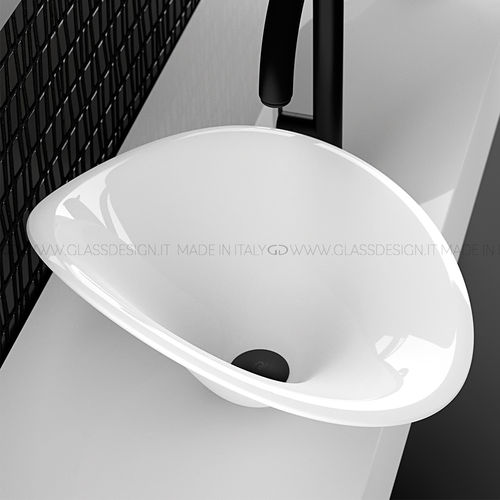 Настольная раковина - Flower  - GLASS DESIGN Srl - из Pert® / без отверстия / без слива-перелива