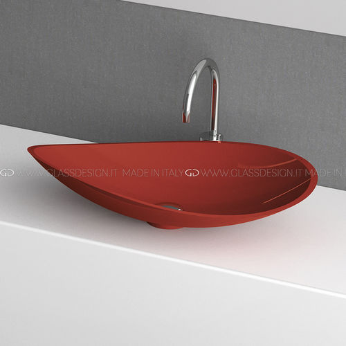 Настольная раковина - Infinity Colour - GLASS DESIGN Srl - из Pert® / овальная / без отверстия