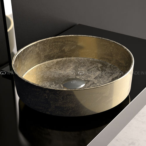 Настольная раковина - Rho Lux - GLASS DESIGN Srl - из Pert® / круглая / без отверстия