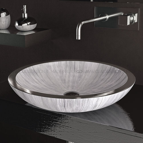 Настольная раковина - Round   - GLASS DESIGN Srl - из алюминия / круглая / без отверстия