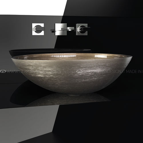 Настольная раковина - Metropole Flou - GLASS DESIGN Srl - из стекла / овальная / без отверстия