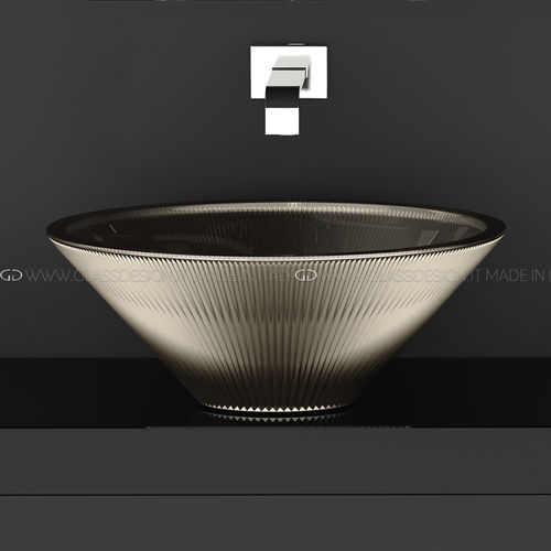 Настольная раковина - Tekno Metal - GLASS DESIGN Srl - из стекла / коническая / без отверстия