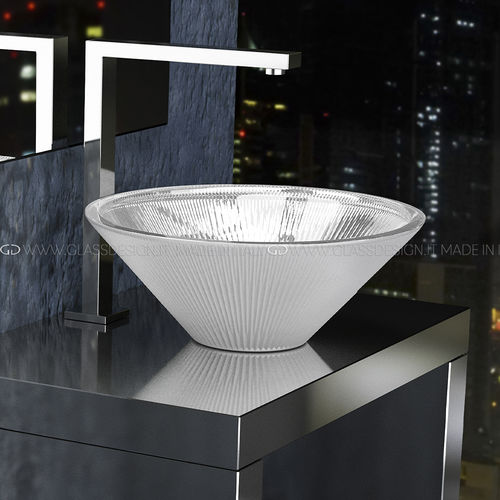 Настольная раковина - Tekno Materic - GLASS DESIGN Srl - из стекла / коническая / без отверстия