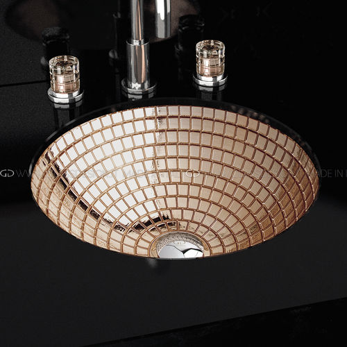Раковина под рабочей поверхностью - Mosaic Anniversary Sotto - GLASS DESIGN Srl - из стекла / круглая / без отверстия