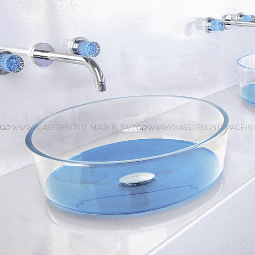 Настольная раковина - DROP KATINO - GLASS DESIGN Srl - из стекла / круглая / без отверстия
