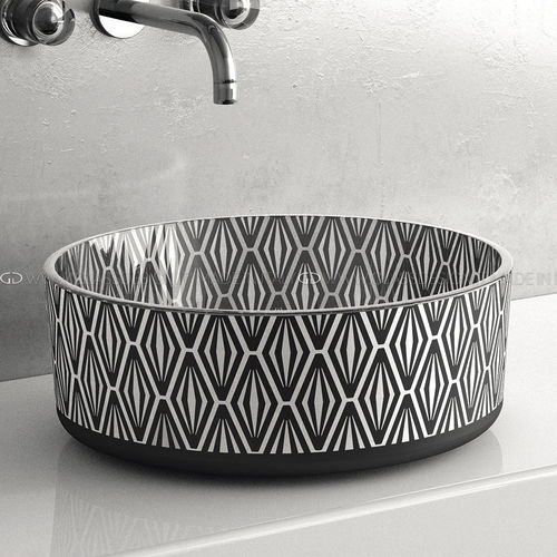 Настольная раковина - Bamboo Katino - GLASS DESIGN Srl - из стекла / круглая / без отверстия
