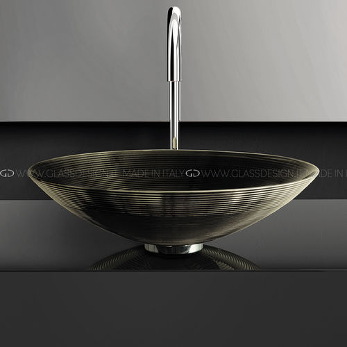 Настольная раковина - CITY LUX - GLASS DESIGN Srl - из стекла / круглая / без отверстия