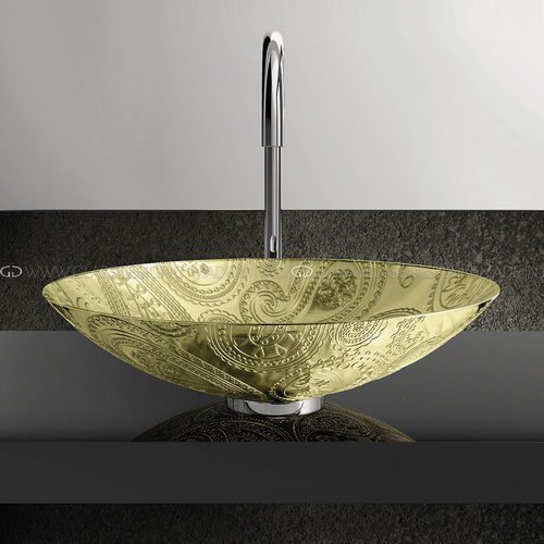 Настольная раковина - ARABESQUE LUX - GLASS DESIGN Srl - из стекла / круглая / без отверстия