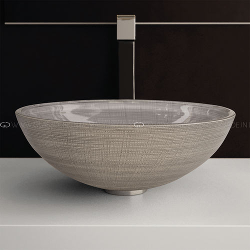 Настольная раковина - Venice 34/40/44 - GLASS DESIGN Srl - из кристалла / круглая / без отверстия