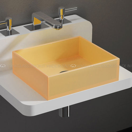 Настольная раковина - GUM - GLASS DESIGN Srl - из силикона / персонализированная / антибактериальная