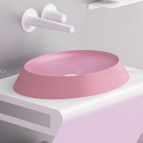 Настольная раковина - BUBBLE - GLASS DESIGN Srl - из силикона / персонализированная / антибактериальная