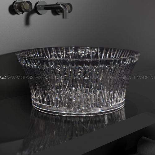 Настольная раковина - Volè Sole - GLASS DESIGN Srl - из кристалла / прозрачная / круглая