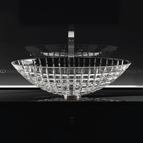 Настольная раковина - Luxor Oval/Luxor Oval XL - GLASS DESIGN Srl - из кристалла / прозрачная / овальная