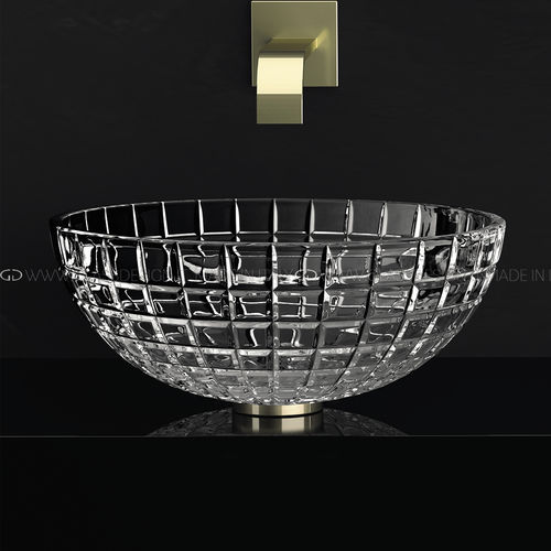 Настольная раковина - Luxor Round - GLASS DESIGN Srl - из кристалла / прозрачная / круглая