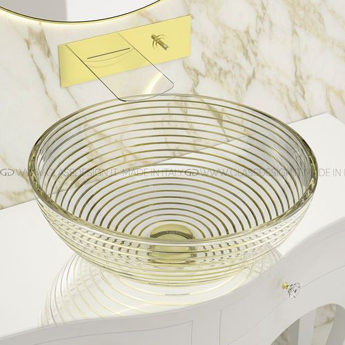 Настольная раковина - Astro/Astro 34 - GLASS DESIGN Srl - из кристалла / круглая / без отверстия