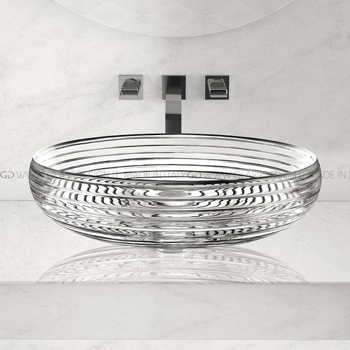 Настольная раковина - Scenic Astro - GLASS DESIGN Srl - из кристалла / прозрачная / круглая