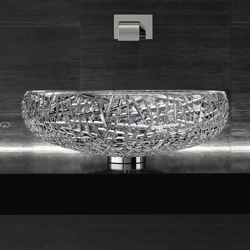 Настольная раковина - Scenic Ice - GLASS DESIGN Srl - из кристалла / прозрачная / круглая