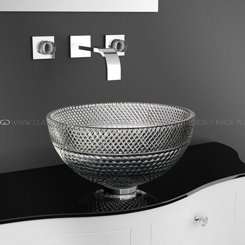 Настольная раковина - Ramada/Ramada Lux - GLASS DESIGN Srl - из кристалла / круглая / без отверстия