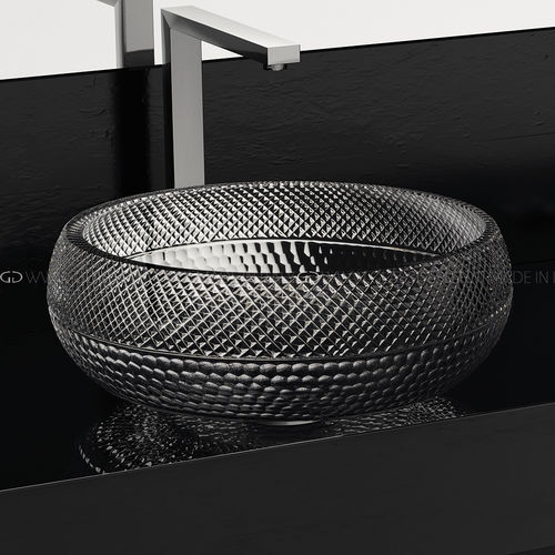 Настольная раковина - Glo Ball Crystal Ramada - GLASS DESIGN Srl - из кристалла / круглая / без отверстия