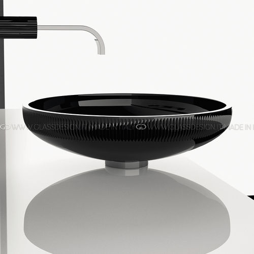 Настольная раковина - Clivia - GLASS DESIGN Srl - из кристалла / прозрачная / круглая