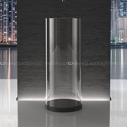 Раковина на ножке - Xtreme XL - GLASS DESIGN Srl - из стекла / без отверстия / без слива-перелива