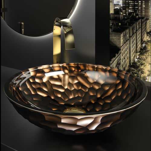 Настольная раковина - Orma 40/44 - GLASS DESIGN Srl - из стекла / круглая / без отверстия