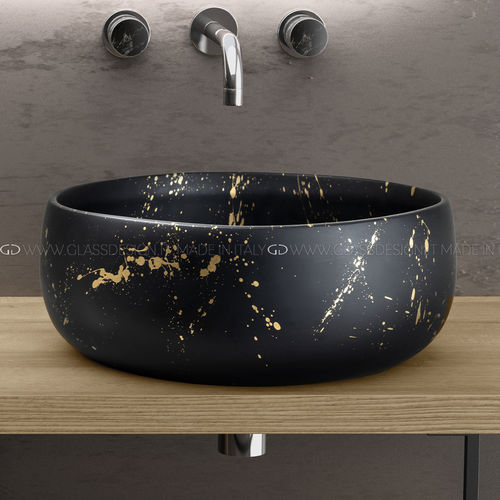 Настольная раковина - POLO ART - GLASS DESIGN Srl - из керамики / ручной работы / круглая