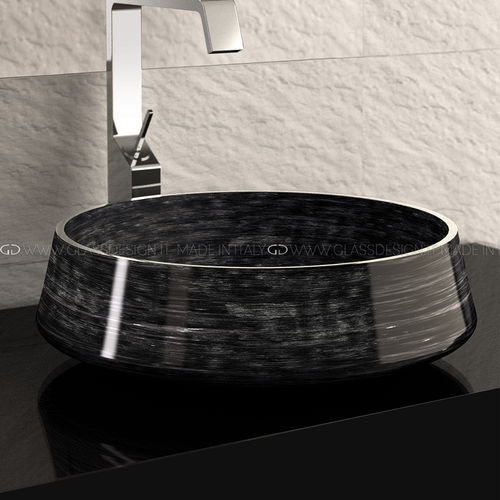 Настольная раковина - Exté / Exté Lux - GLASS DESIGN Srl - из алюминия / круглая / без отверстия