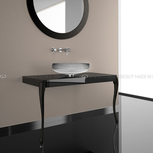 Столешница для раковины из лакированной древесины - MUSA - GLASS DESIGN Srl - из позолоченного дерева с золотым листом / из МДФ / для профессионального использования