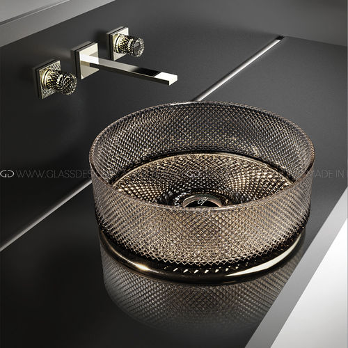 Настольная раковина - Villa XL - GLASS DESIGN Srl - из кристалла / круглая / без отверстия