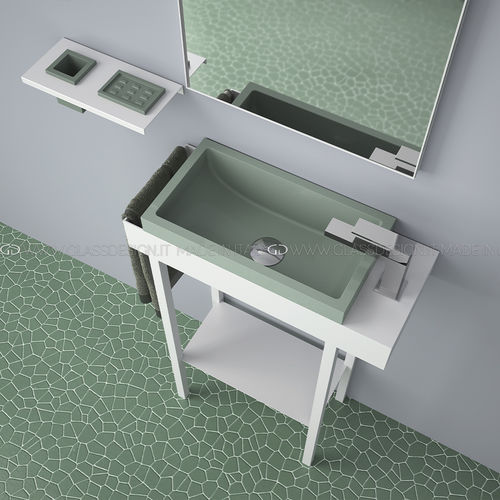 Напольная тумба под умывальник - KOSTA PLUS - GLASS DESIGN Srl - из нержавеющей стали / из VetroFreddo® / современная