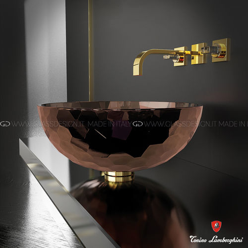Настольная раковина - ALLURE ROUND - GLASS DESIGN Srl - из кристалла / круглая / без отверстия