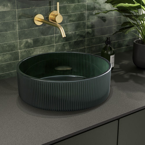 Настольная раковина - MADISON  - GLASS DESIGN Srl - из стекла / ручной работы / круглая