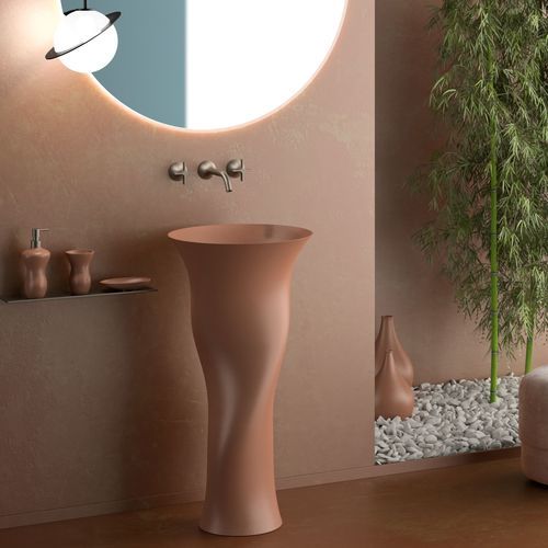 Раковина на ножке - DAME - GLASS DESIGN Srl - из VetroFreddo® / с подсветкой / без отверстия