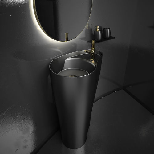 Раковина на ножке - KHORUS - GLASS DESIGN Srl - из VetroFreddo® / без отверстия / без слива-перелива