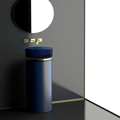 Напольная тумба под умывальник - MADISON COMPOSITION - GLASS DESIGN Srl - из металла / из стекла / современная
