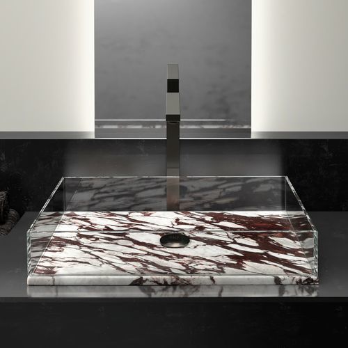 Настольная раковина - Skyline L/XL - GLASS DESIGN Srl - из мрамора / из стекла / персонализированная