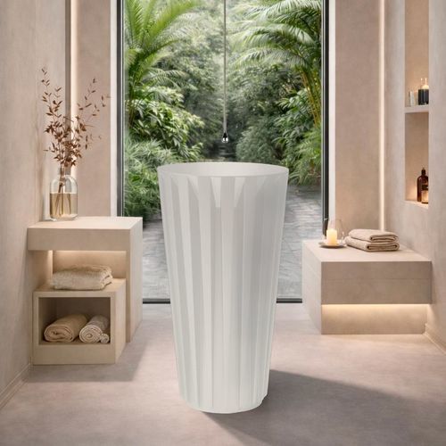 Раковина на ножке - AQUARAMA - GLASS DESIGN Srl - из VetroFreddo® / круглая / без отверстия