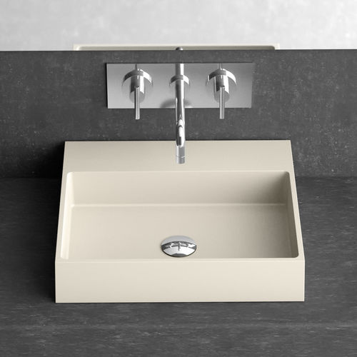 Умывальник для рук на столешнице - DISEGNO OVER - GLASS DESIGN Srl - прямоугольный / из керамики