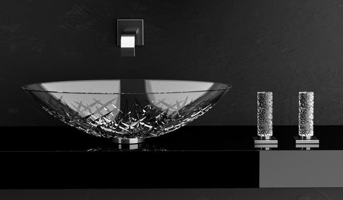 Двухрычажный смеситель для раковины - GLAMOROUS ICE - GLASS DESIGN Srl - настольный / из кристалла / для ванной комнаты