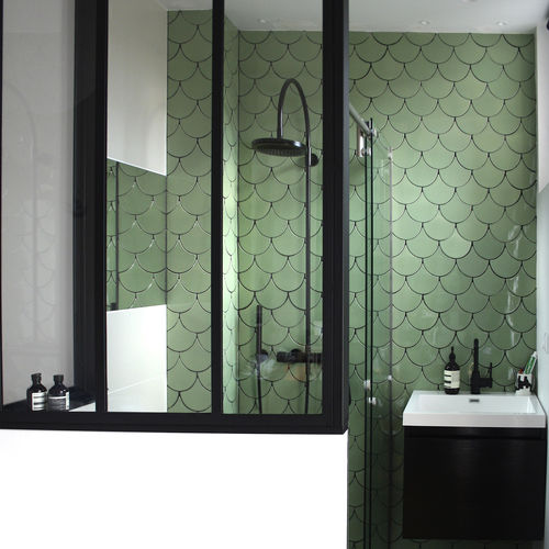Плитка из керамики - ECAILLES - Normandy Ceramics - Carrelage Design - relief - глянцевая / эмалевая / сатинированная