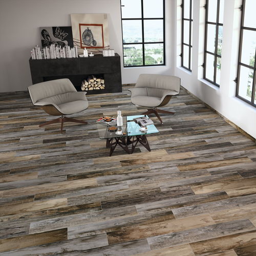 Плитка из фарфора - BARNWOOD - AZULEJOS BENADRESA - матовая / рельефная / для интерьера