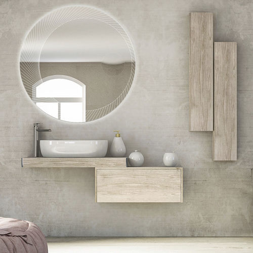 Подвесная тумба под умывальник - TAVOLONE - BADEN HAUS - из дуба / из керамики / из Solid Surface