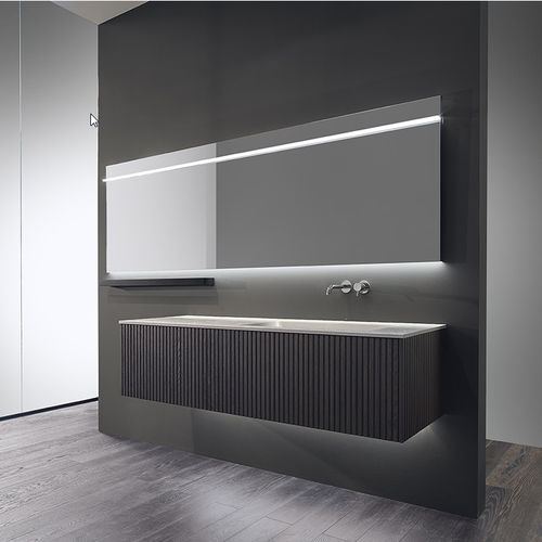Подвесная тумба под умывальник - XL 02 - CASA BATH - из дуба / современная / с выдвижными ящиками