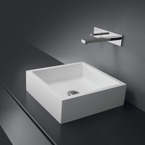 Настольная раковина - 01 - CASA BATH - из керамики / квадратная / современная