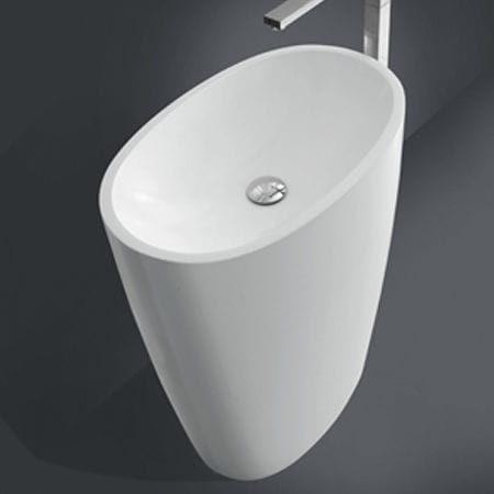 Раковина на ножке - 38 - CASA BATH - из керамики / овальная / современная