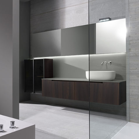 Подвесная тумба под умывальник - MODERN 005 - CASA BATH - из дерева / современная / с выдвижными ящиками