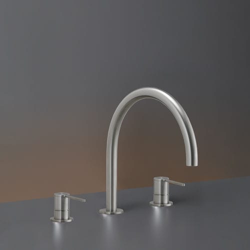 Двухрычажный смеситель для раковины - INV43 - CEADESIGN - настольный / из нержавеющей стали / для ванной комнаты